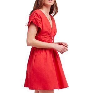 Free People, Roll The Dice Minidress, Red, XL, NWT